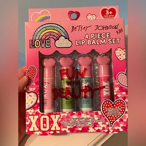 Betsey Johnson Other - Betsey Johnson Kids Lip Balm Set - Pink and Blue NIB